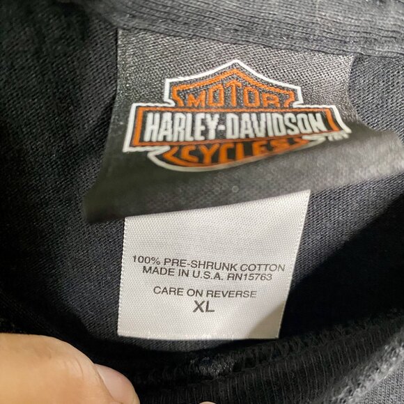 Harley-Davidson XL Black T-Shirt "Its A Free Country Live Like It" 100% Pre-Shru - Picture 2 of 4